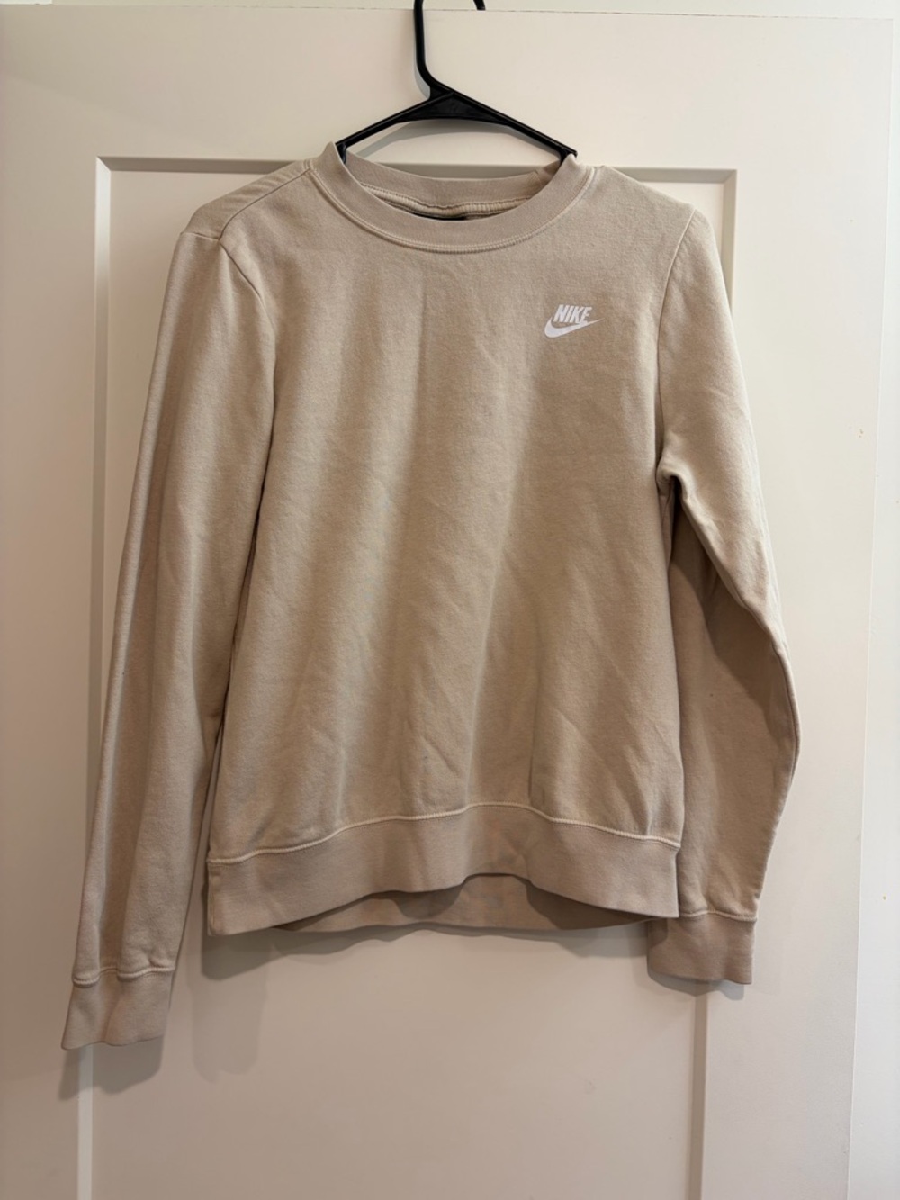 Nike Tan Crewneck Sweatshirt with White Swoosh